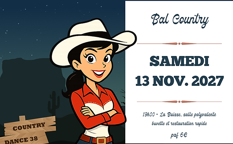 Bal Country — Country Dance 38 (13 novembre 2027)