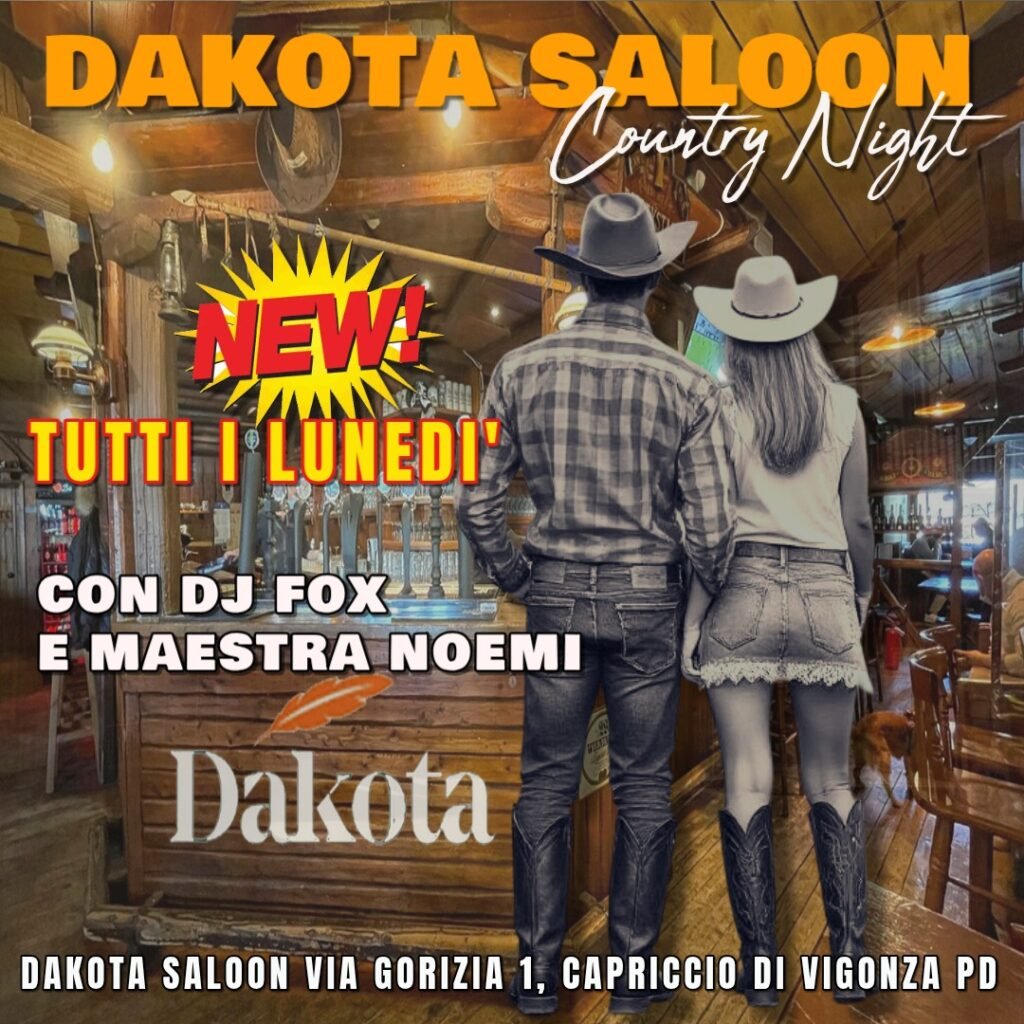 Locandina ufficiale Dakota Pub Country Night Capriccio di Vigonza