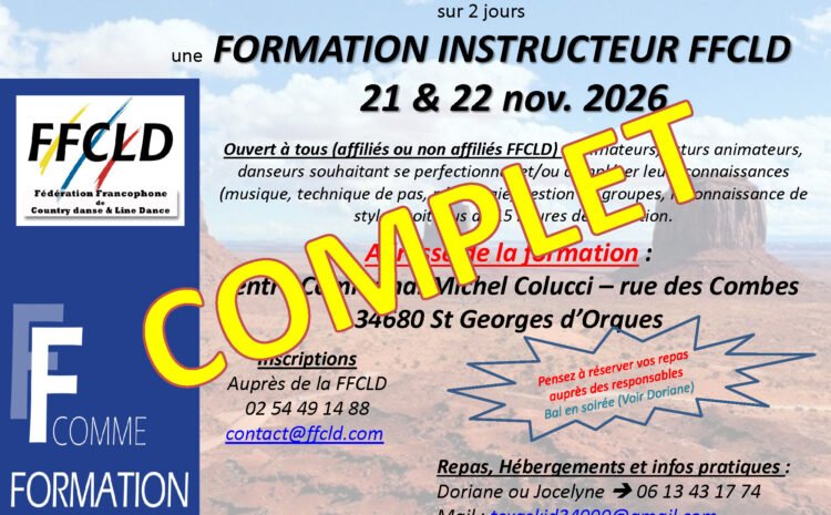 Formation Instructeurs FFCLD — St-Georges-d’Orques (COMPLET)