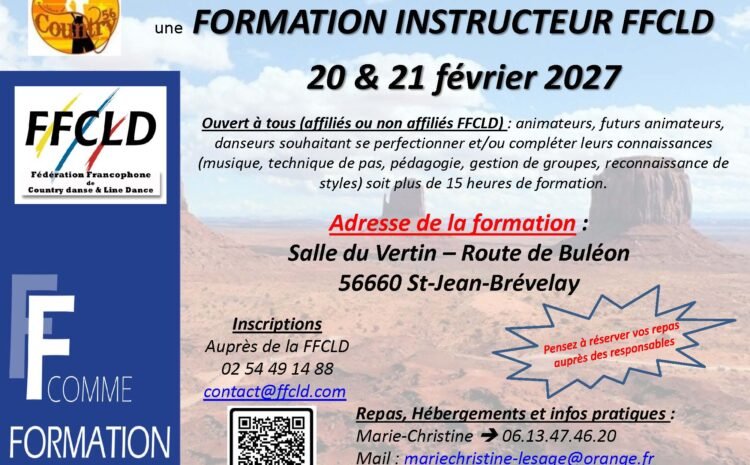 Formation Instructeur FFCLD — Saint-Jean-Brévelay